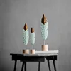 Moderne Plume En Bois Décorations Simple Miniature Figurines pour table de salon Bureau accessoires décoration d'intérieur ► Photo 3/6