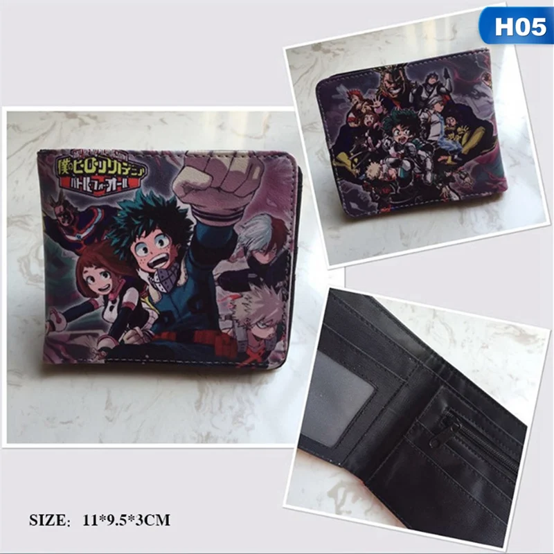 Anime Boku No Hero Academia Wallet Women Men My Hero Academia Coin Purses Unisex Money Bag