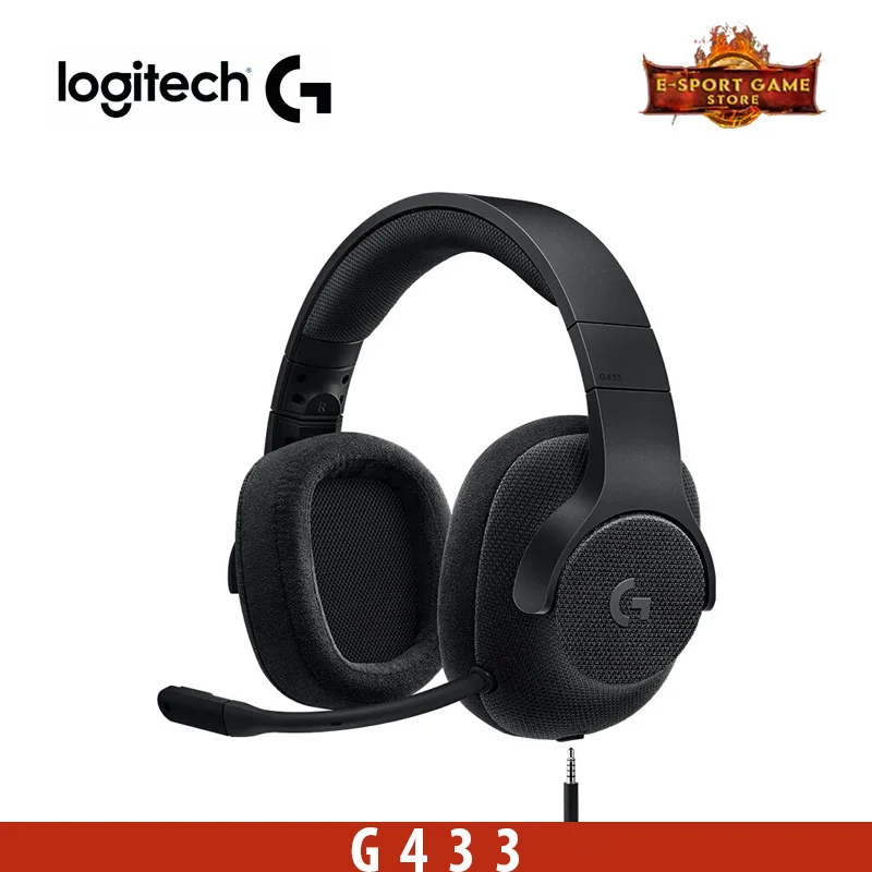 Проводные Игровые наушники Logitech G433 гарнитура 7 1 Surround для всех геймеров ПК PS4 Xbox One