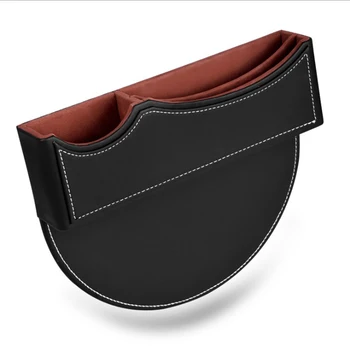 

Seat Gap Filler, Console Manager, Car Pocket, Seat Catcher, Seat Gap Storage Box for Smart Phone Change Coin Wallet Key (Black +
