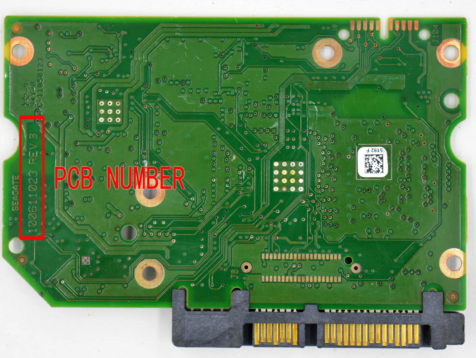 Placa de Circuito Impresso St33000651as Seagb Ate 100611023 Rev b a para Seagate 3.5 Sata Hdd Recuperação de Dados - Imagem 2