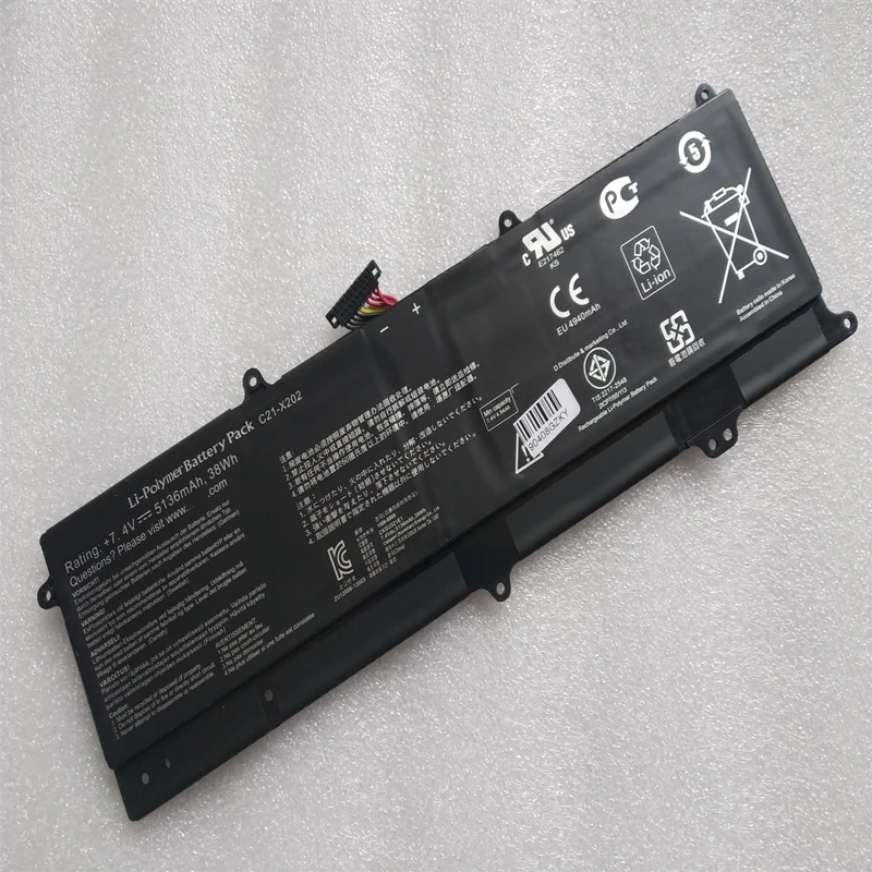 Новый C21-X202 Батарея для ASUS VivoBook S200 S200E X201 X201E X202 X202E Q200E оригинальный ноутбук 7 4 V 38Wh