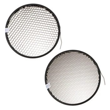 

2Pcs 60 40 Degree Eggcrate Honeycomb Grid for 7inch Reflector Diffuser Lamp Shade Dish Photo Studio Accessories