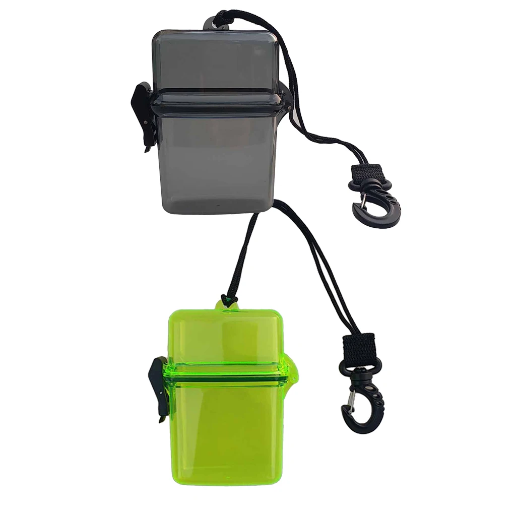 2Pcs Surf Scuba Diving Waterproof Dry Box Case for Money ID Cards License Keys for Water Sports