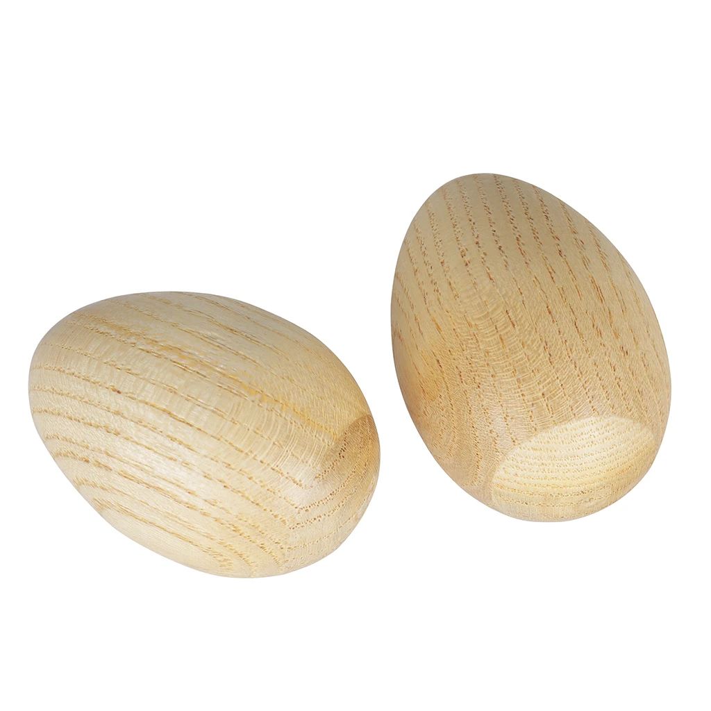 1 Pair Musical Toys Wooden Sand Eggs Kids Baby Shake Toys Gifts Comfor Grip
