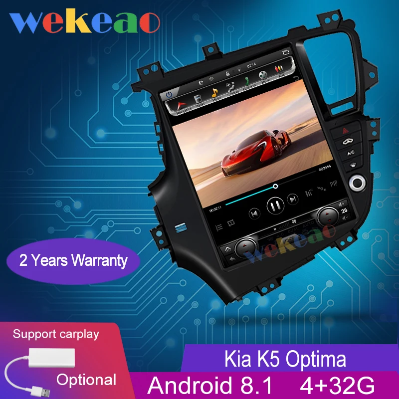 Wekeao вертикальный экран Tesla style 12,1 ''Android 8,1 автомобильный Радио gps навигатор для Kia K5 Optima DVD Автомобильный плеер 2011