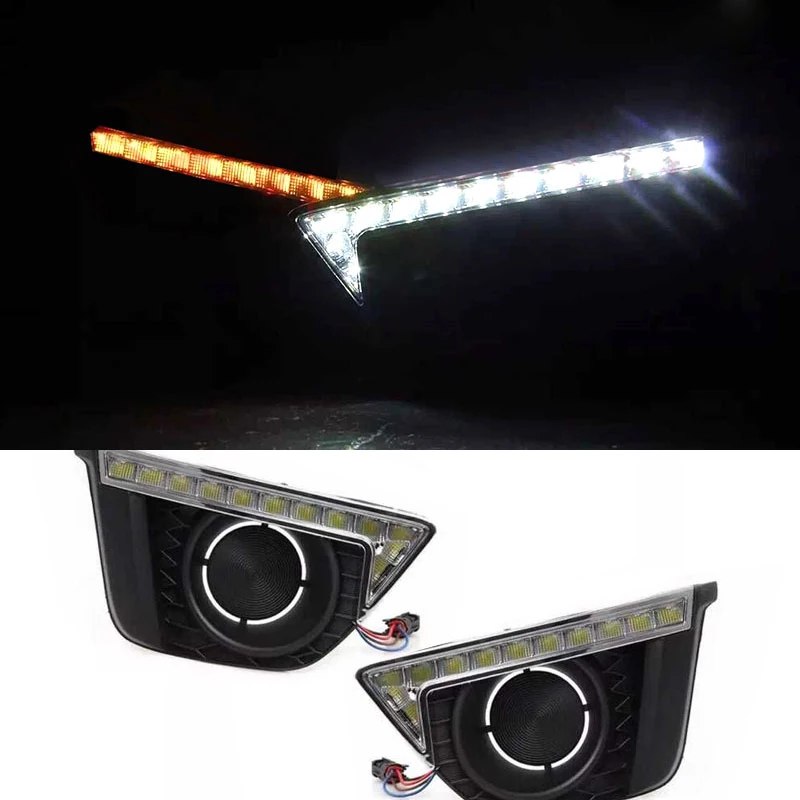 

Magic ColorM Turn Signal Fog Lamp Cover Daytime Running Light Bumper Driving Light Accessories For Honda Fit 2014 2015 U.S Type