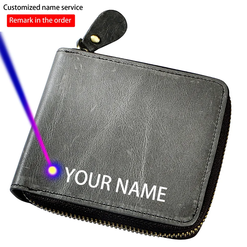 Мужской кошелек из воловьей кожи вертикальный двойной Повседневный