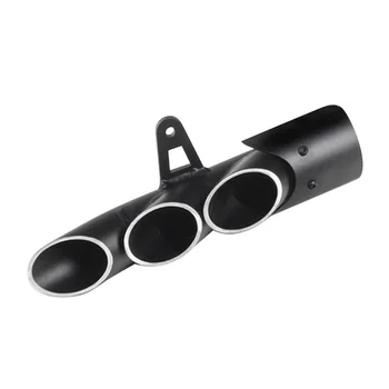 

Universal Black Rustproof Three-Outlet Motorcycle Part Tail Components Exhaust Pipe Modification Accessories