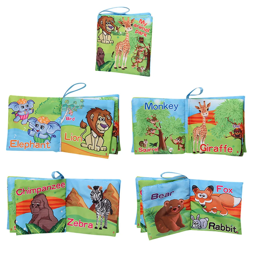 Soft Cloth Baby Intelligence Development Learn Picture Cognize BB Sound Book Early Education Toys Learn Book for Toddler #A