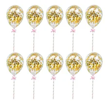 10/5 Pcs 5 Inch Mini Confetti Latex Ballonnen Met Stro Voor Verjaardag Wedding Party Cake Topper Decoraties Bady douche Benodigdheden