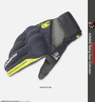 For KOMINE GK-163 3D Safety Net Motorcycle Breathable Riding Gloves Touch Screen Gloves 3 Colors 17