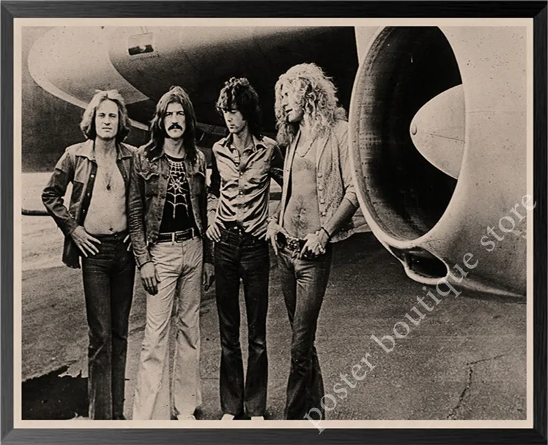 Led Zeppelin Rock Music Poster,Jimmy Page, Robert Plant poster Vintage Home Decor Wall Stickers nine percent/6