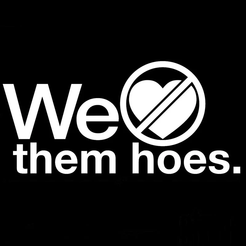 20,3 см* 9,7 см мы не любим их Hoes Funny Don't Snoop Hood гангста виниловая наклейка на компьютер аксессуары