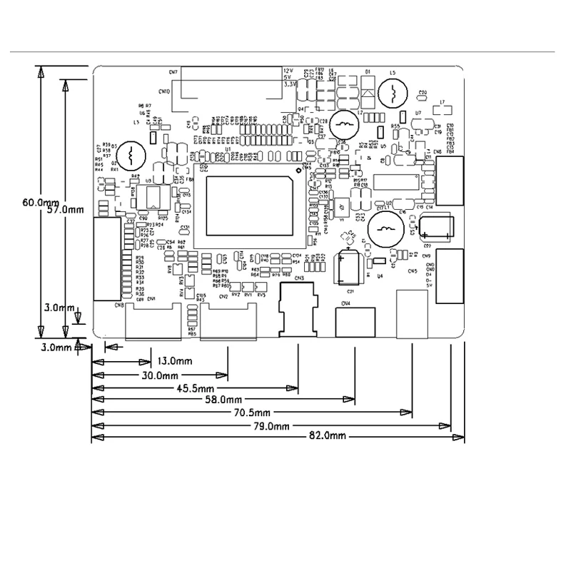 2K edp bordo di driver del display LCD HD mini HDMI USB 5V di alimentazione di uscita audio con 3.5