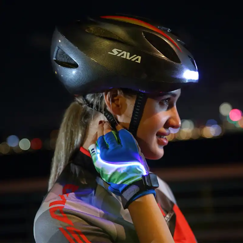 Casco De Bicicleta Con Luz Led Y Luz De Giro Casco De Seguridad En Ciclismo Con Led Y Luces De Giro Casco Para Bicicleta Aliexpress