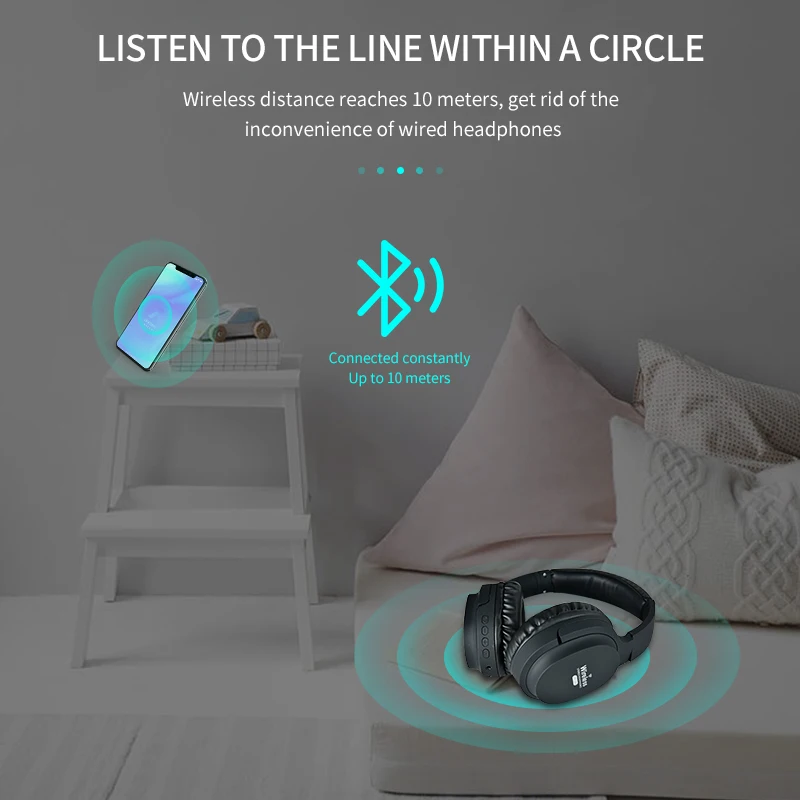 Беспроводные наушники с активным шумоподавлением, наушники с Bluetooth 5,0, с микрофоном, складные наушники, супер HiFi, басовые наушники