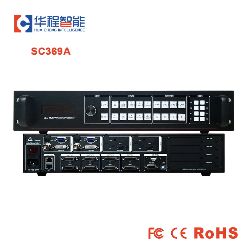 AMS-SC369A LED Display Video Processor LED Multi-window sync Processor LED Video Controller Quad LED Rental Wall Screen HD