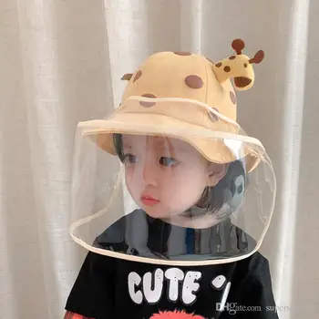 

Kids Full Face Shield Outdoor Anti Spitting Haze Plastic Fisherman Hat Boys Girls Protective Face Mask Dustproof Cap