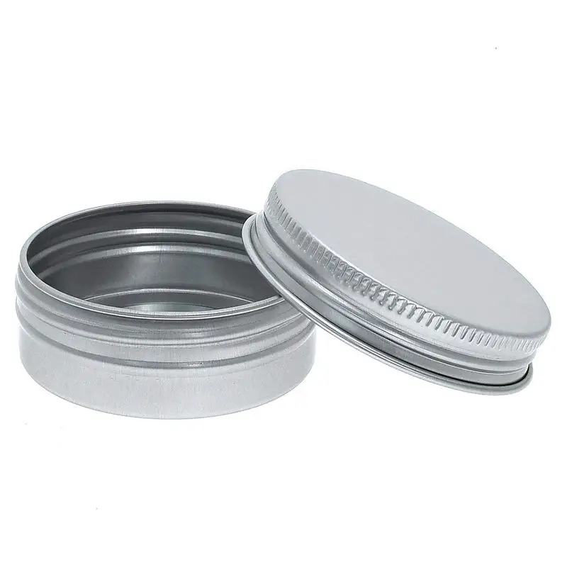 ABLA Pack Of 40 Screw Top Round Aluminum Tins Cans- Aluminum Screw Lid Round Tin Container Bottle