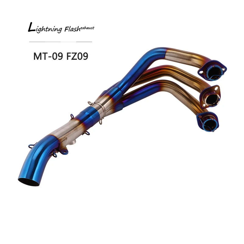 51 мм выхлопная система для Yamaha MT-07 MT-09 FZ07 FZ09 мотоциклетный коллектор Mid Link Pipe slip on нержавеющая сталь удалить катализатор