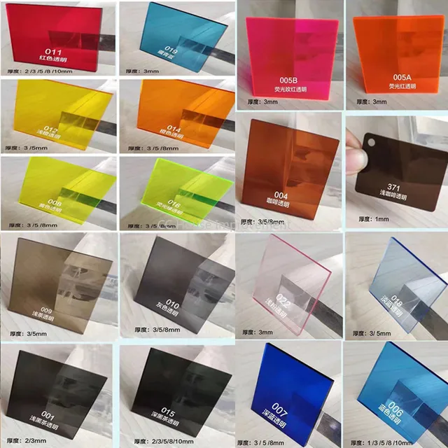 Color Plastic Plate Color Transparent Acrylic Plate Customization