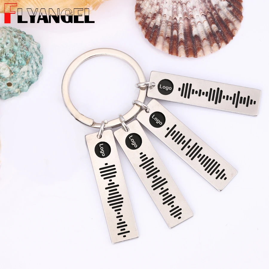Flyangel Personnaliser Scannable Code De Musique Porte Cles Idee Cadeau Amitie Couple Cadeau D Anniversaire Personnalise Jouer Votre Chanson Preferee Aliexpress