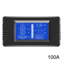 С Подсветка Напряжение ЖК-дисплей Дисплей Вольтметр 0-200V Портативный сопротивление автомобиля тестер-измеритель для аккумулятора солнечной монитор на английском языке