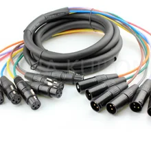 KUILONG многожильный кабель 8 канальный XLR PA Pro аудио этап нашивка "Змея" кабель 3 м