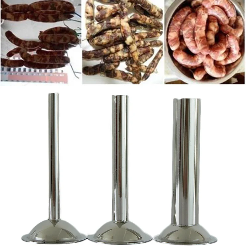3X/лот 10# Нержавеющая сталь Мясорубка колбаса шприц трубка рога колбаса воронка