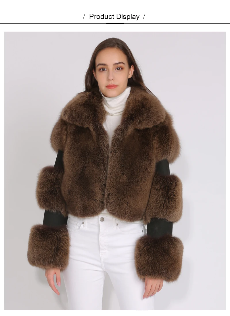 New Fashion Women Warm Real Fox Fur Coat Short Style Winter Fur Jacket Women Hot Promotion Natural Blue Fox Fur Coats