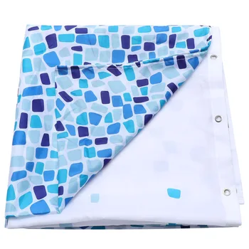 

1 PC Durable Mosaic Style Irregular Pattern Waterproof Polyester Bathroom Decor Shower Curtain for Home Use
