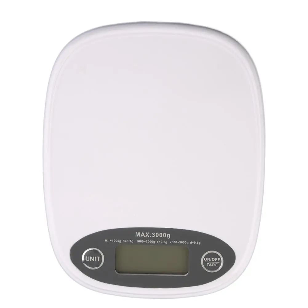 Белый тонкий lcd электронный Кухня кг/3 кг/0,5 цифровые весы Еда диета