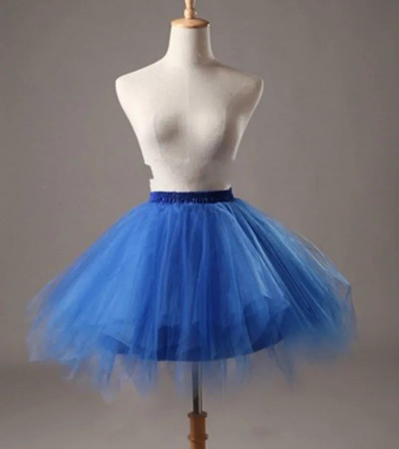 Blue1 Лолита Юбки; Джинсовая юбка для девочек женские короткий подъюбник кринолин свадебные Peticoat Pettycoat - Цвет: Blue1