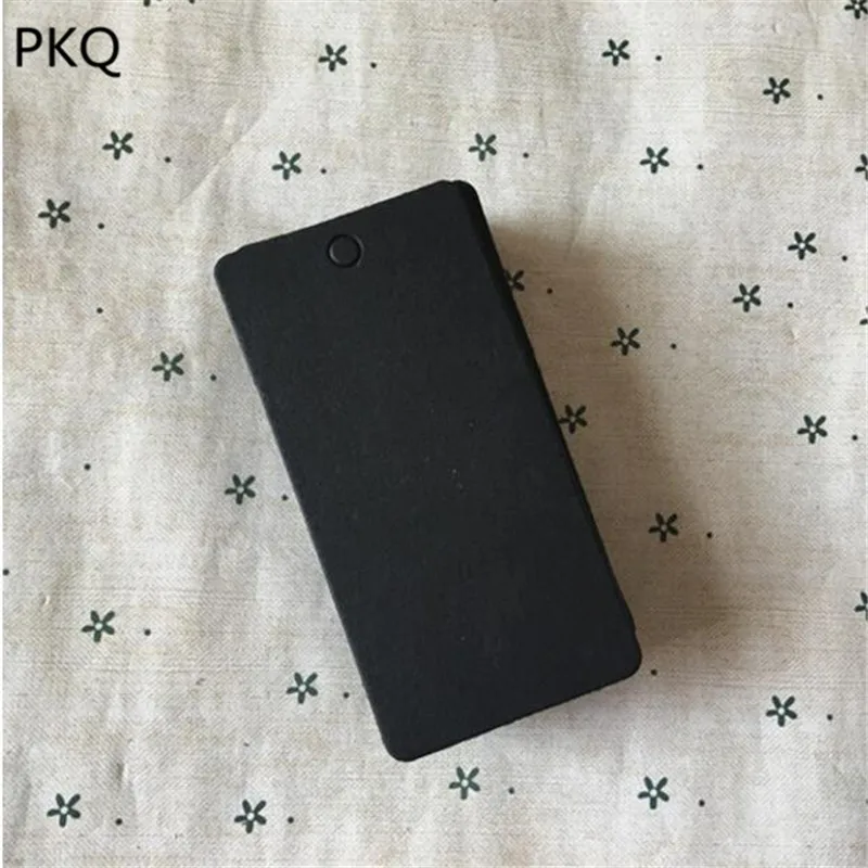 black 50 шт 4*8 см крафт-бумага пустой прямоугольник упаковка бирки праздничная подарочная упаковка коробки ценники этикетки - Цвет: black