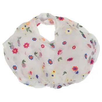 

Reusable Flower Embroidery Mesh Cloth Shopping Bag Shoulder Pouch Grocery Bags