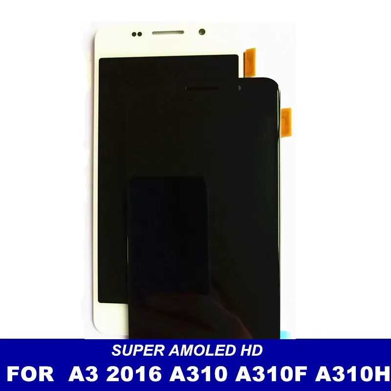 Высококачественный ЖК дисплей S для Samsung Galaxy A3 2016 A310 A310F A310H A310M A310Y AMOLED с сенсорным