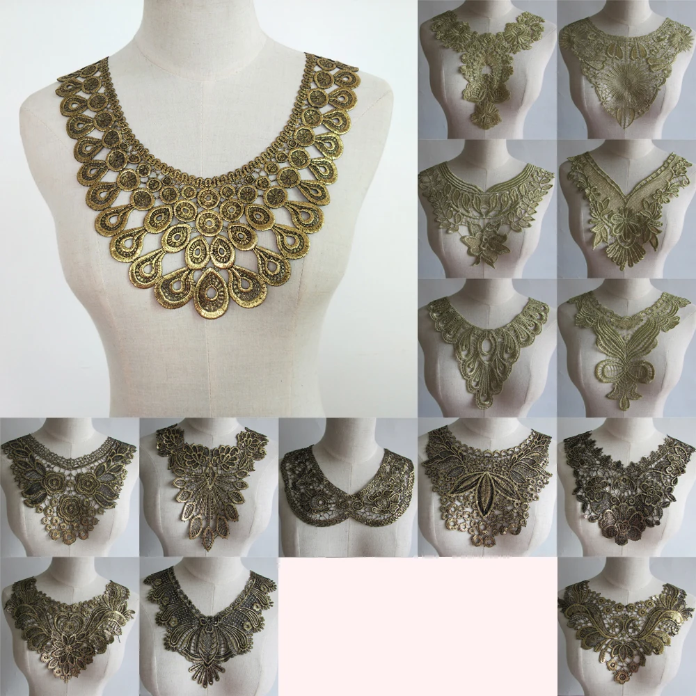 

Fashion Lace Collar Fabric Embroidery DIY Sewing Hollow Lace Collar Decoration Ladies Clothing Accessories Decals