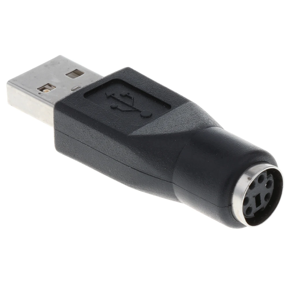 USB Male to Mini PS/2 Female Keyboard Mouse Adapter M/F Converter Port for PC Computer