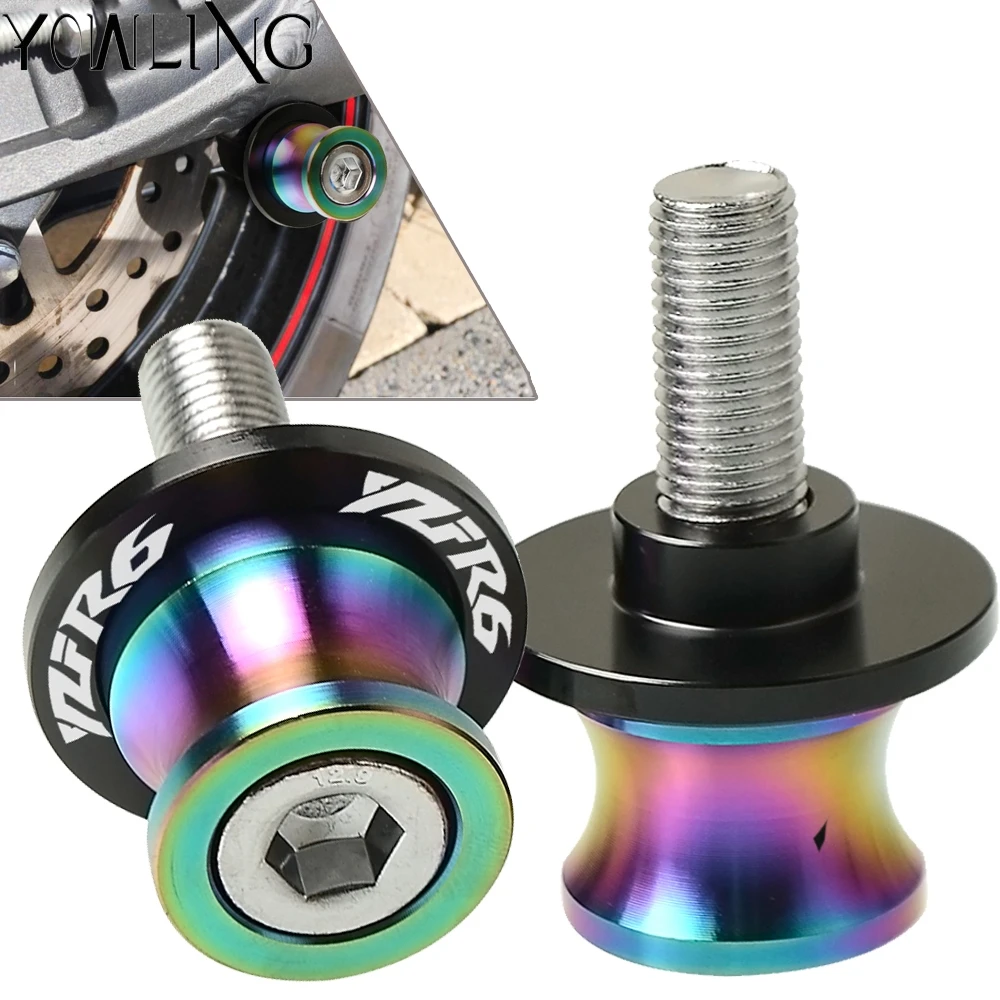 

M6 Swingarm Stand Screws CNC Motorcycle Swing Arm Spools Sliders bobbins FOR YAMAHA YZF R6 YZF-R6 2000 2001 2002 2003 2004-2019