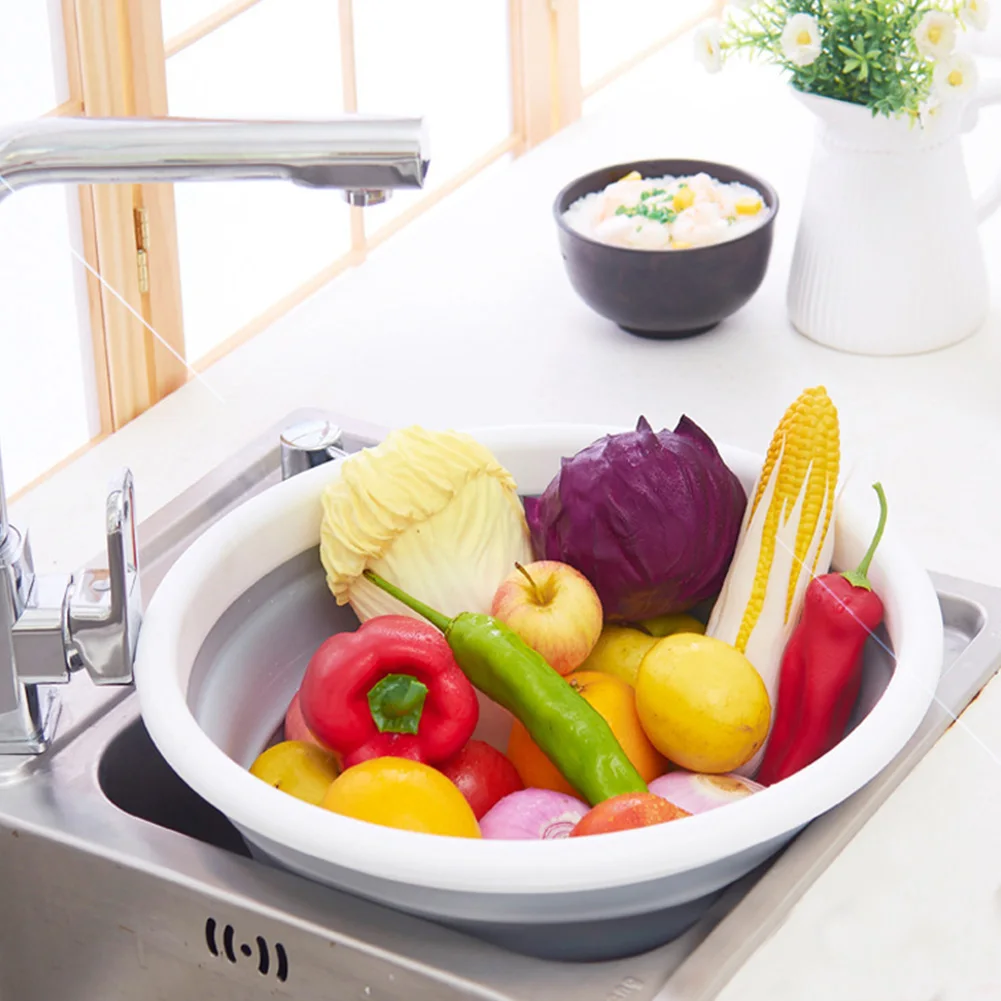 

Multi-function Portable Folding Bucket Washbasin Foot Basin Collapsible Basin For Home and Travel Bathroom Kitchen Accessories