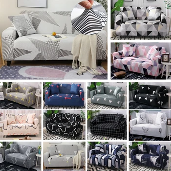 

Elastic Sofa Covers For Living Room Stretch Slipcover Sofa Cover Fitted Furniture Protector Printed Stylish Fabric Couch Cover