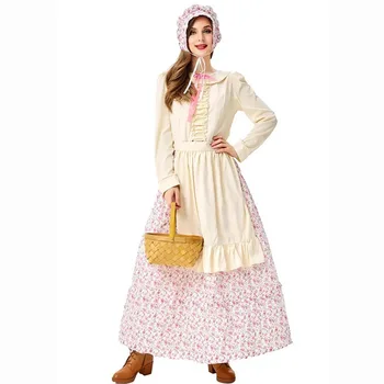 

Women's Farmer/gardener Cosplay Costume for Halloween Make Up Party 3pcs Chef Outfit for Carnival Party Stage Performance