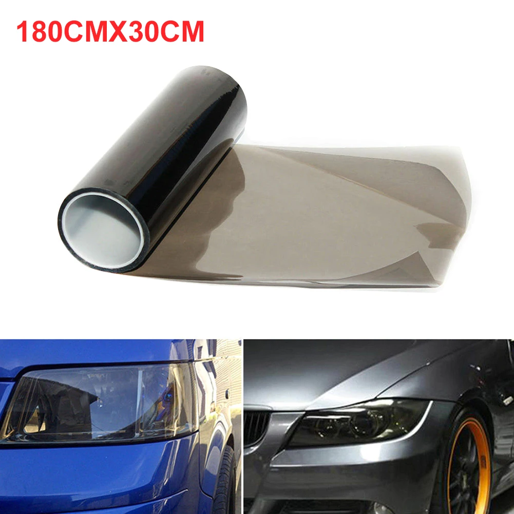 30*180cm Light Black Car Headlight Taillight Tint Scratch Protection