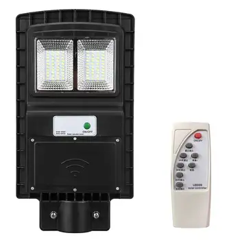 

40W LED Street Light Wall Lamp with Remote Control Radar Motion Timing 3 In 1 Solar Lamp 80 LED Outdoor Plaza Lighting