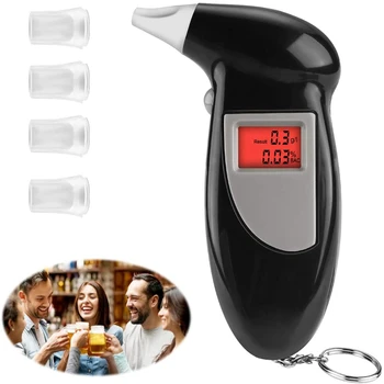 

Mini Portable Alcohol Tester Blowing Car Tester Alcohol Test Tool Drunk Tester With Led Digital Display Auto Accessories
