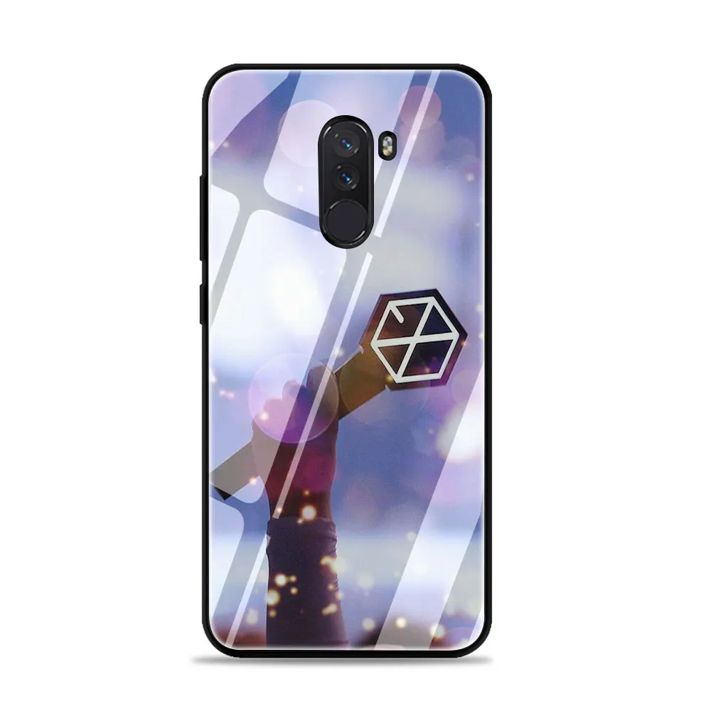 EXO band k-pop kpop чехол из закаленного стекла для телефона Xiaomi mi 8 9 Red mi 4X 6A Note 5 6 7 Pro Pocophone F1