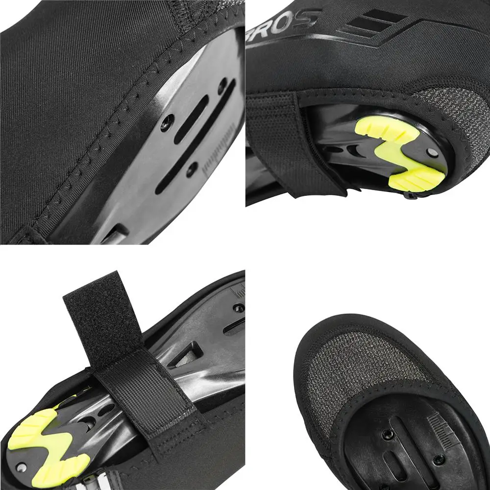 Bicycle Shoe Covers ROCKBROS Winter Cycling Shoe Cover MTB Warmer Overshoes Bike Bicycle Shoes Covers Reflective Windproof Waterproof Protector
