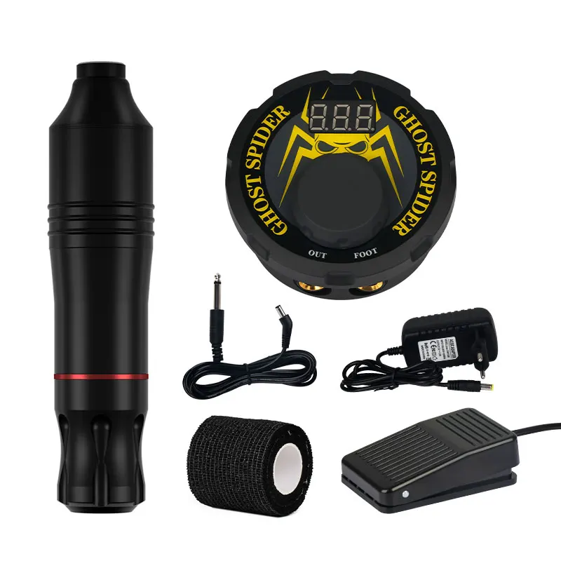 Привидение паук ротационная ручка для татуировки комплект питания набор