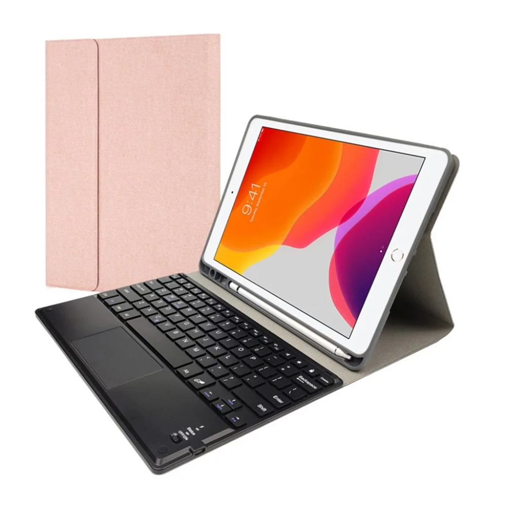 Высокое качество для iPad 10,2 дюймов беспроводной Bluetooth клавиатура чехол подставка Смарт Тонкий чехол с функцией автоматического сна/пробуждения